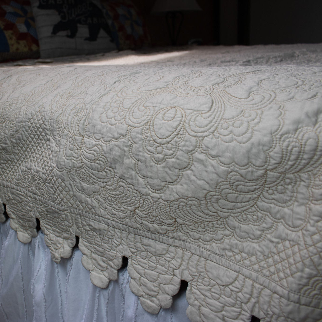 Soft Surroundings Araminta Missy White Cotton Eyelet and Lace Dress