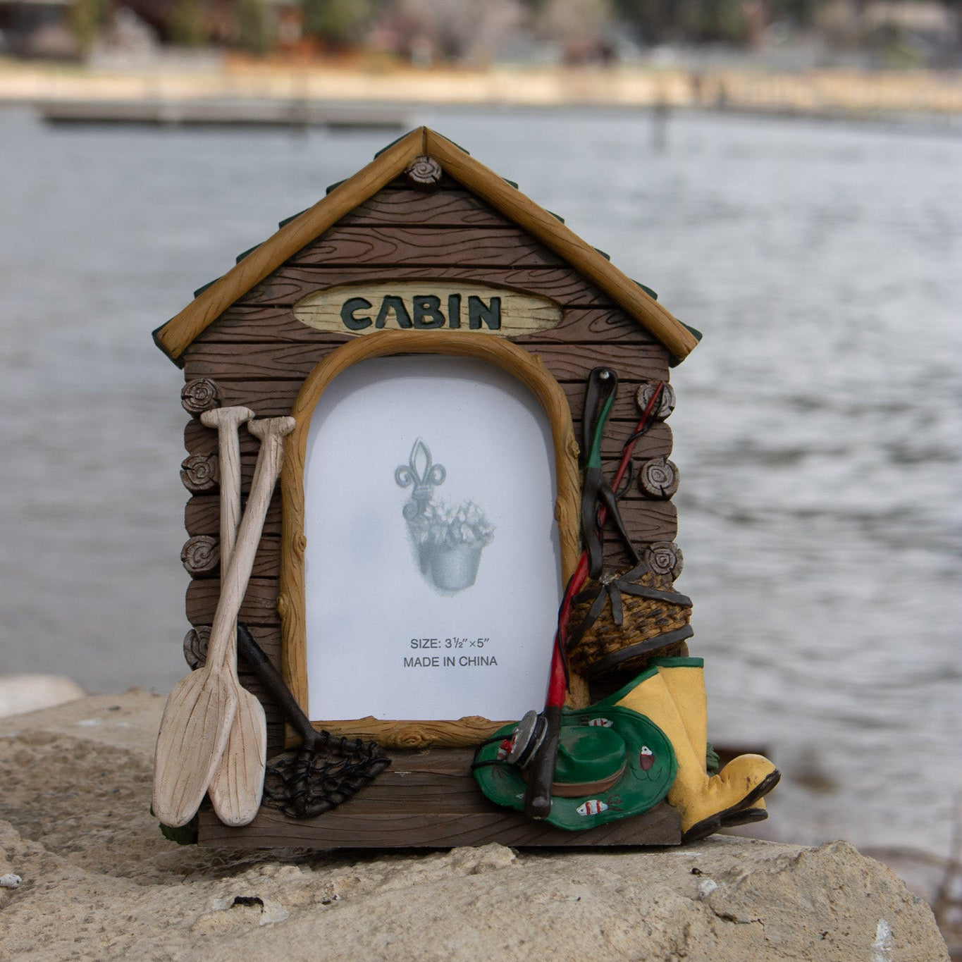 Log Cabin Resin Mold Picture Frame 3 1/2" x 5 1/2"