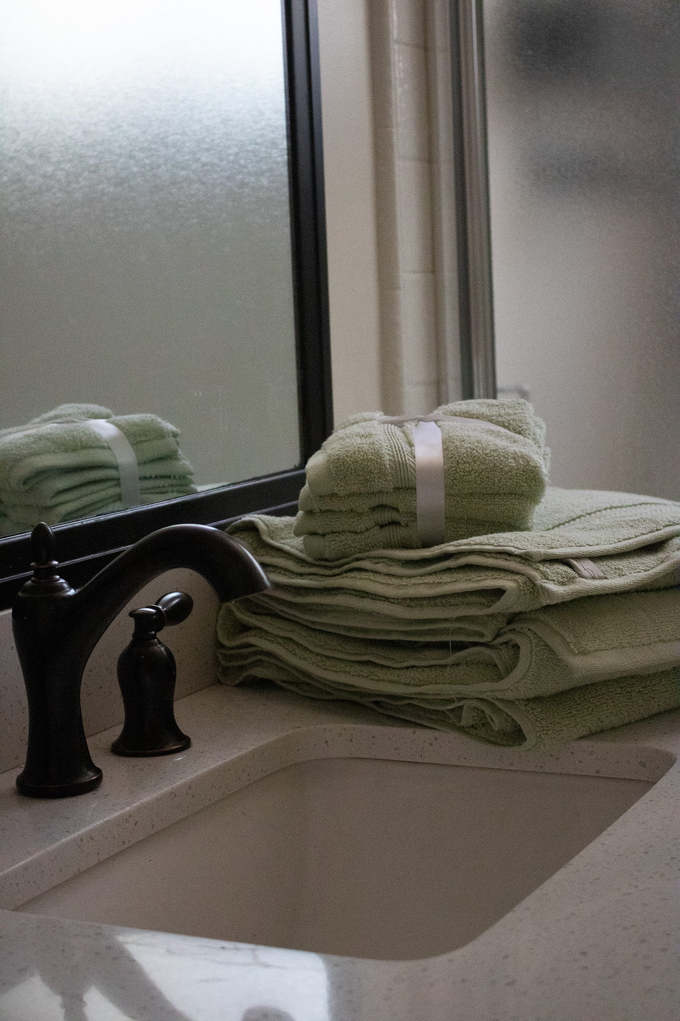Joie Home Premium Set of 100% Cotton Washcloths Seafoam Green