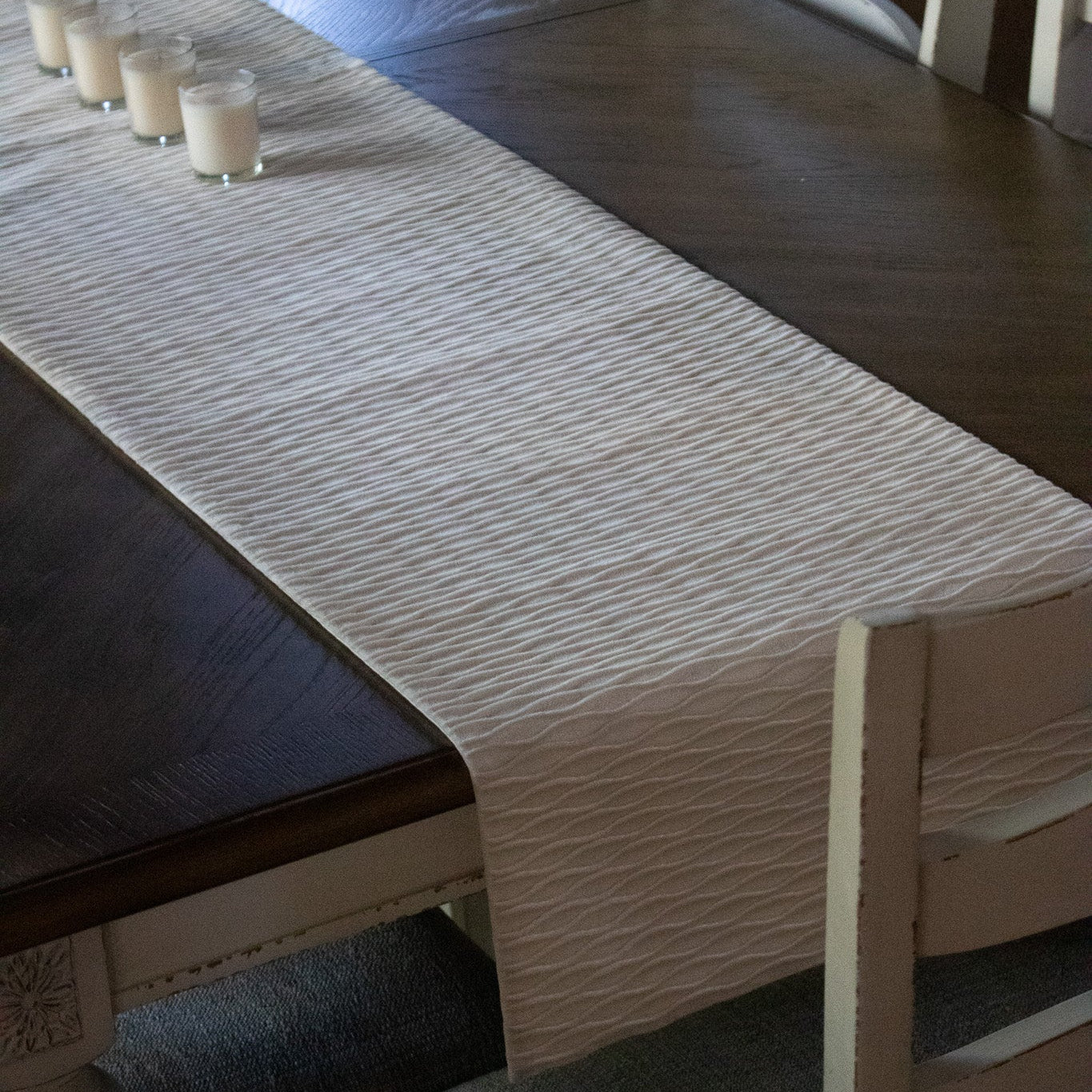 Dwell Studio Premiere Collection Cream Colored Table Runner