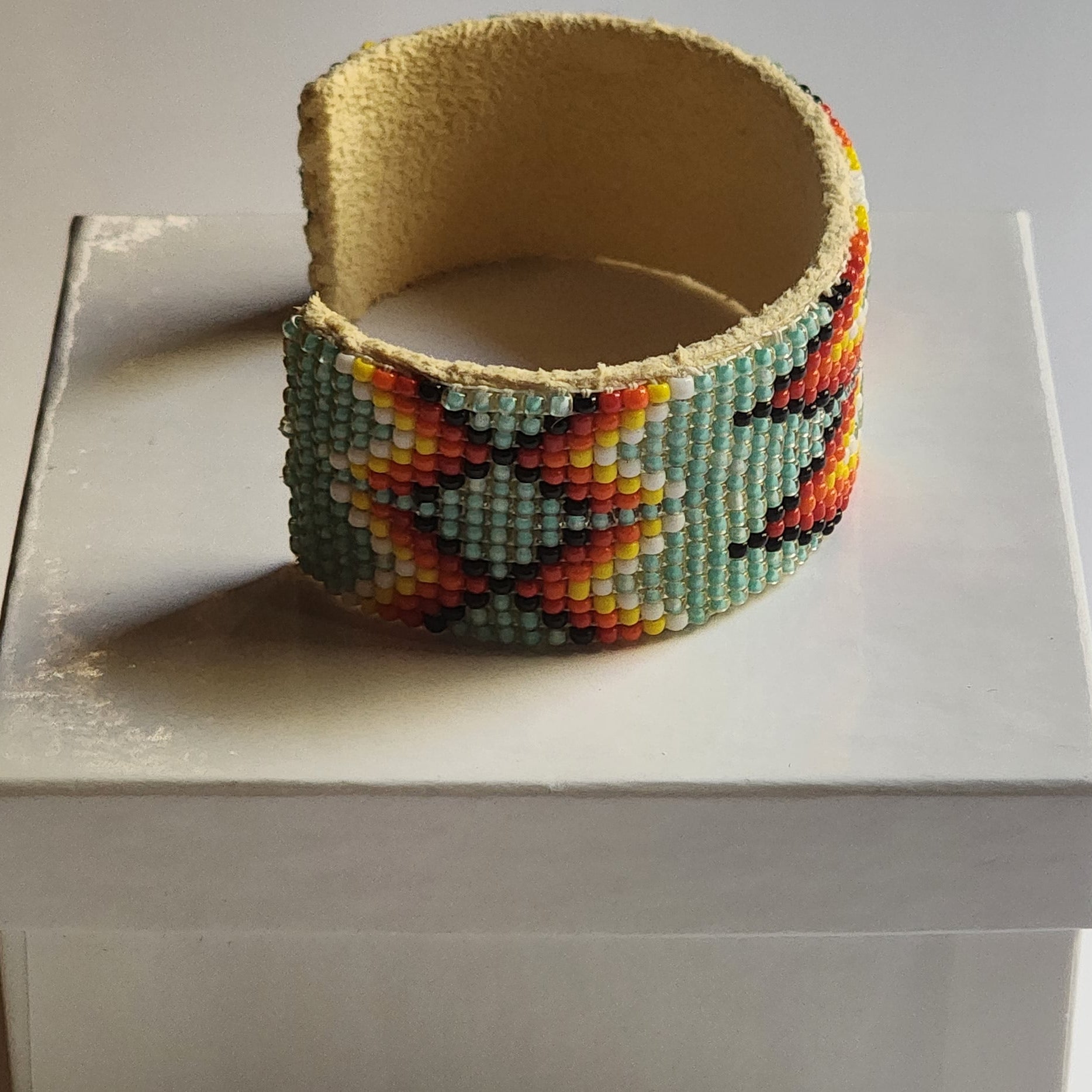 Native American Navajo Indian Hand Beaded Bracelet by Jacklyn Cleveland