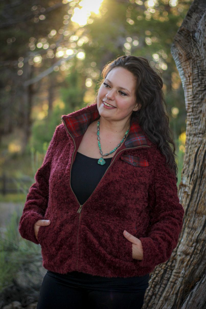 pendleton sherpa jacket large red fleece zip up cozy coat women