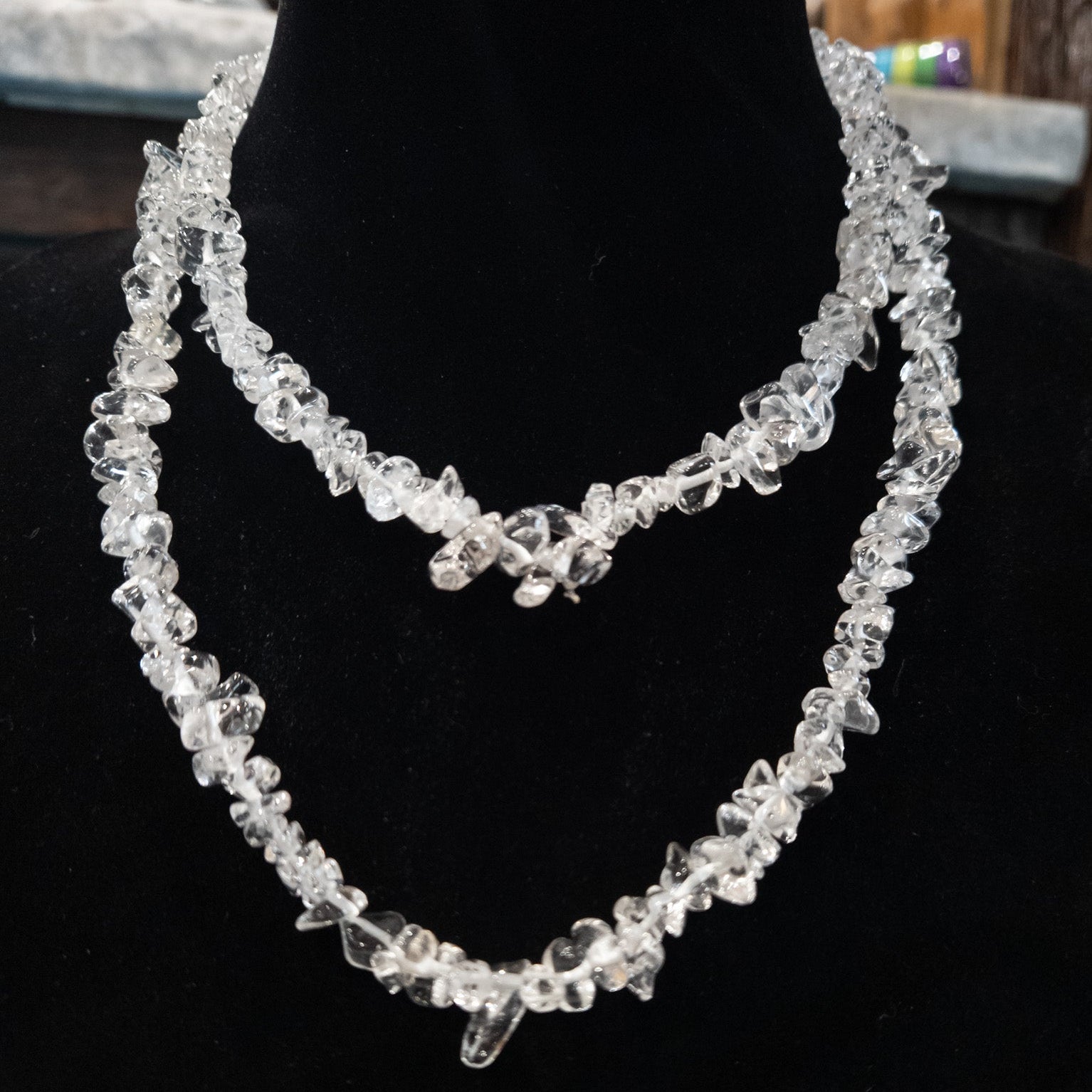 Clear Quartz Stone 17" Necklace
