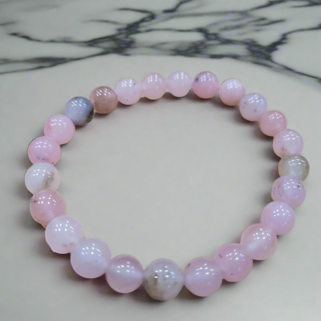 Rose Quartz Beaded Stretchy Bracelet