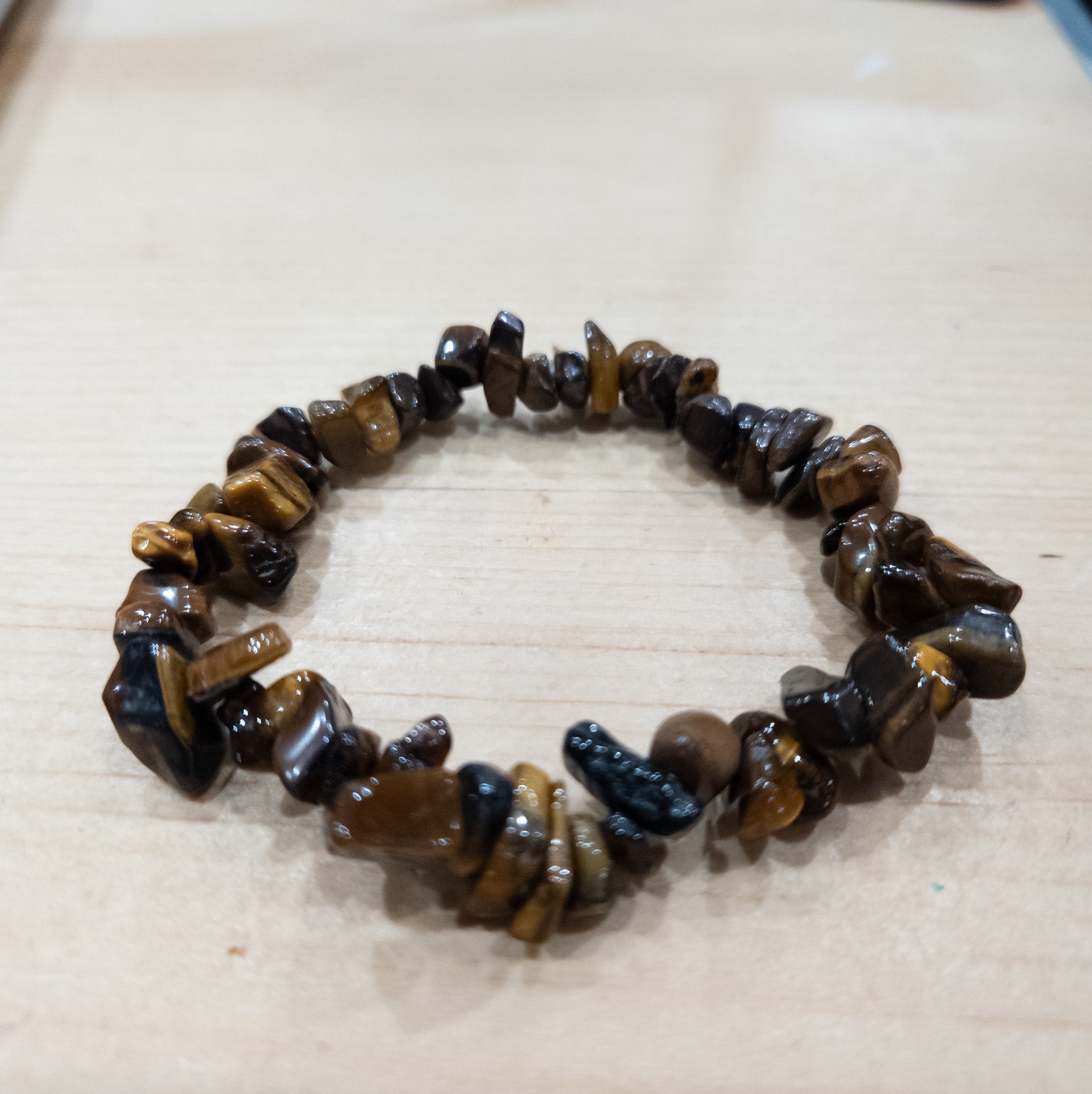 Tigers Eye Beaded Stretchy Bracelet