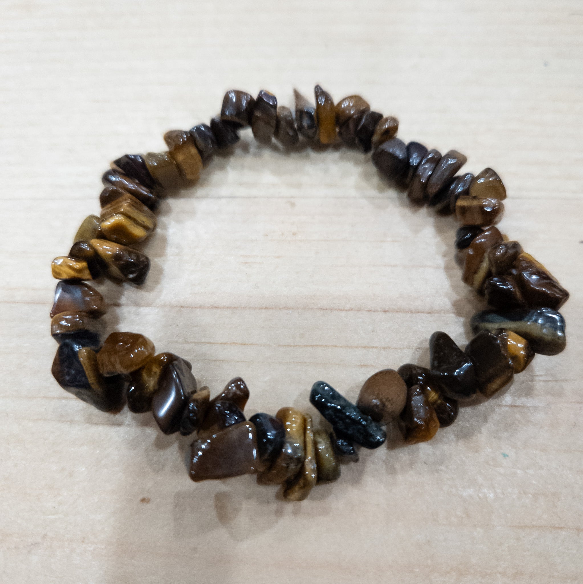 Tigers Eye Beaded Stretchy Bracelet