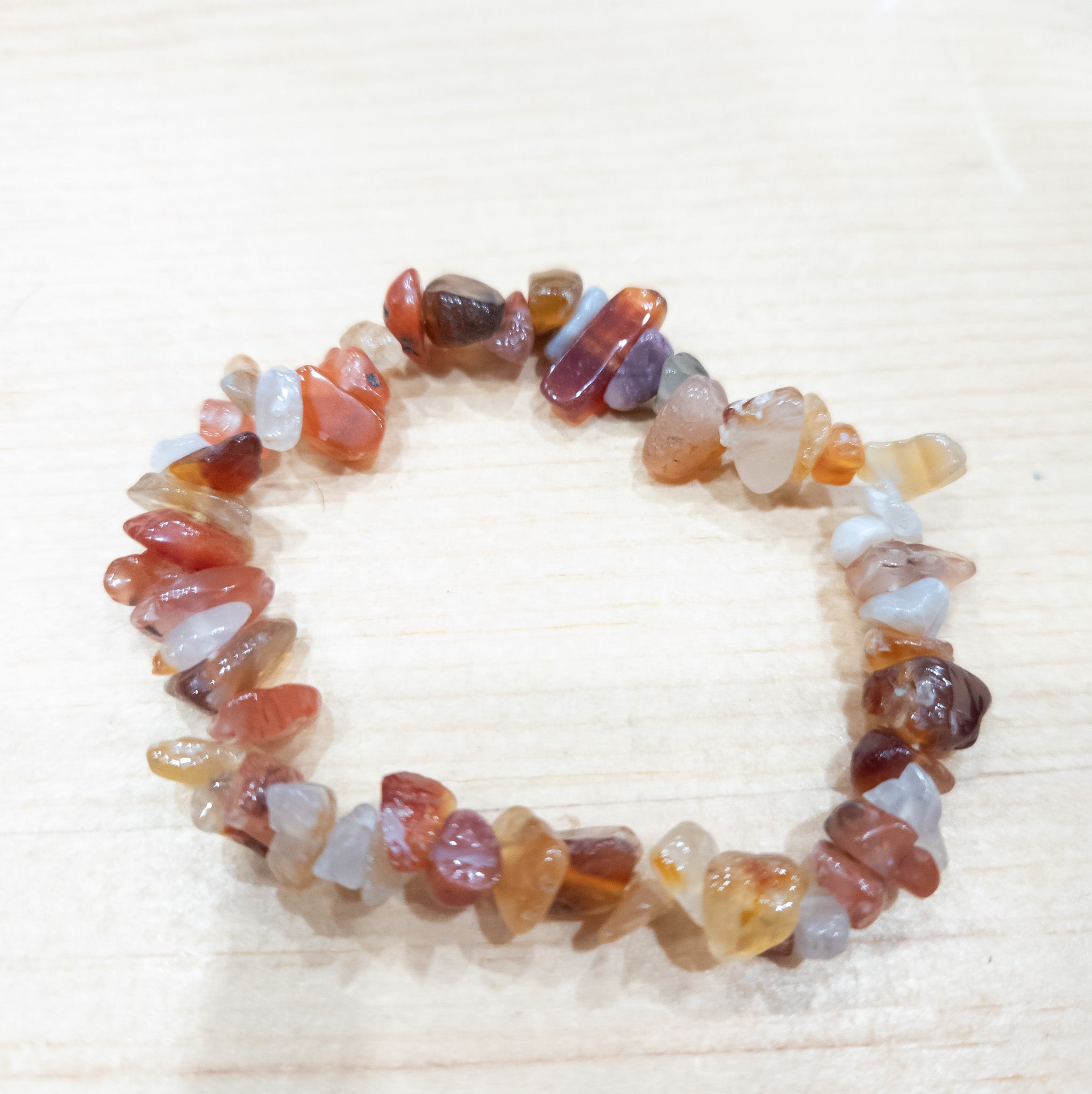 Agate Stone Beaded Stretchy Bracelet