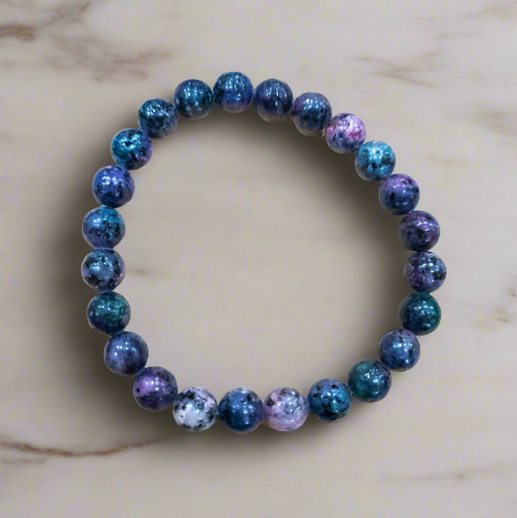 Ruby Zoisite Stone Beaded Stretchy Bracelet