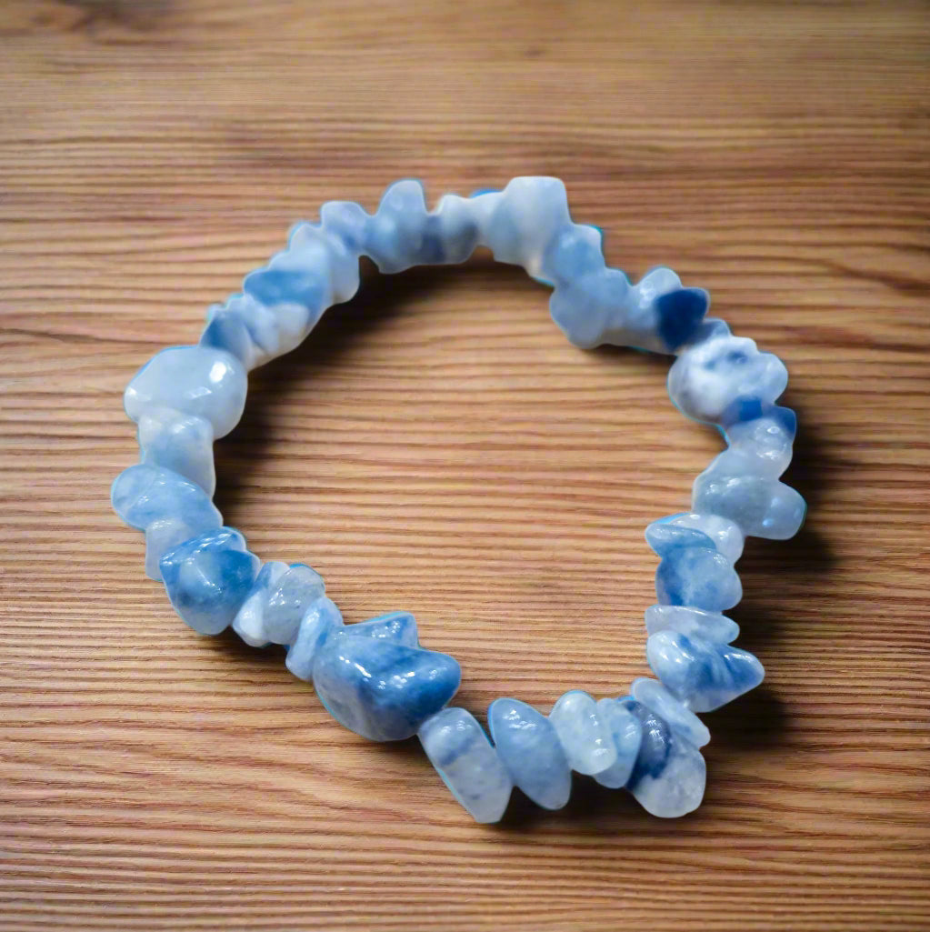 Blue Aventurine Stone Beaded Stretchy Bracelet