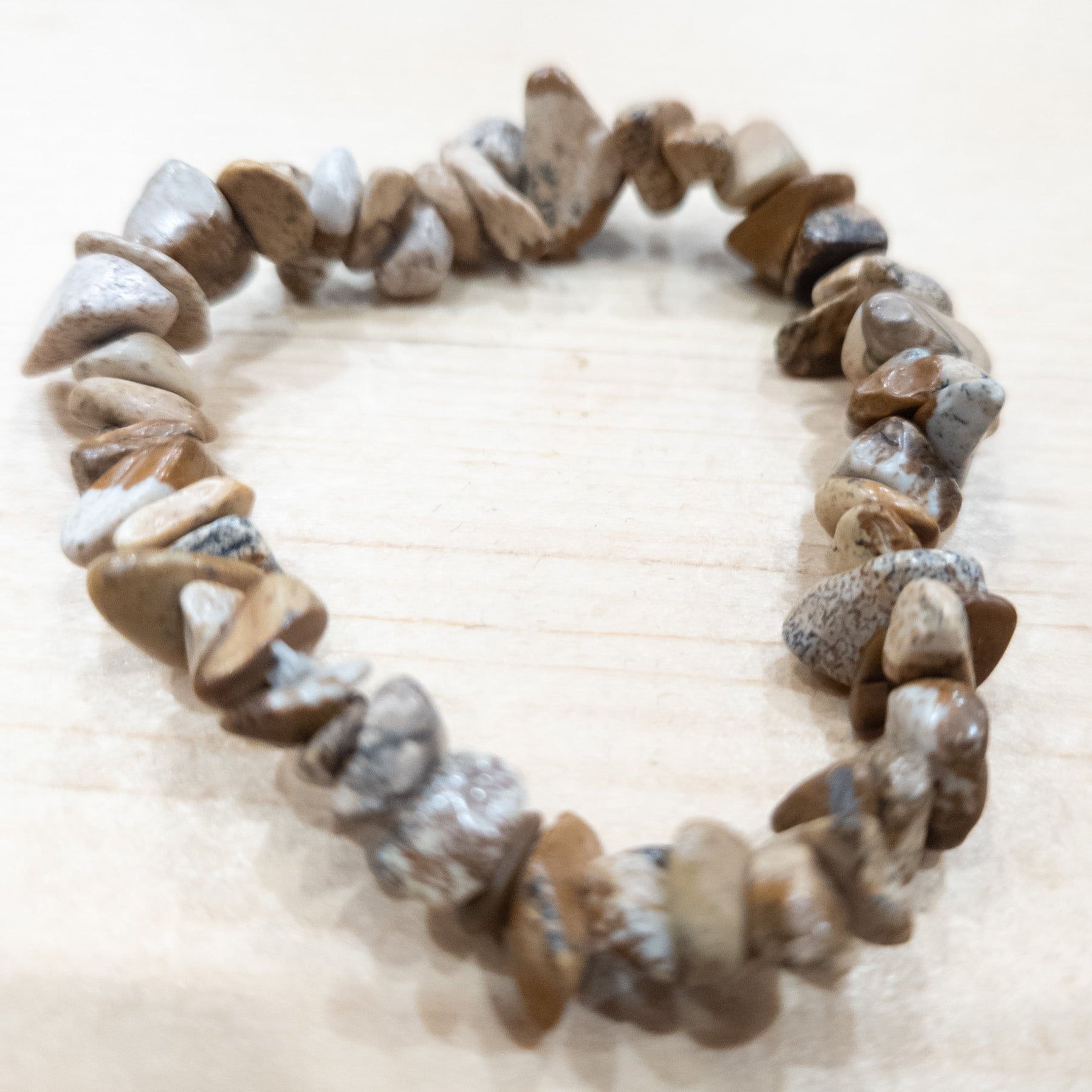 Jasper Stone Beaded Stretchy Bracelet