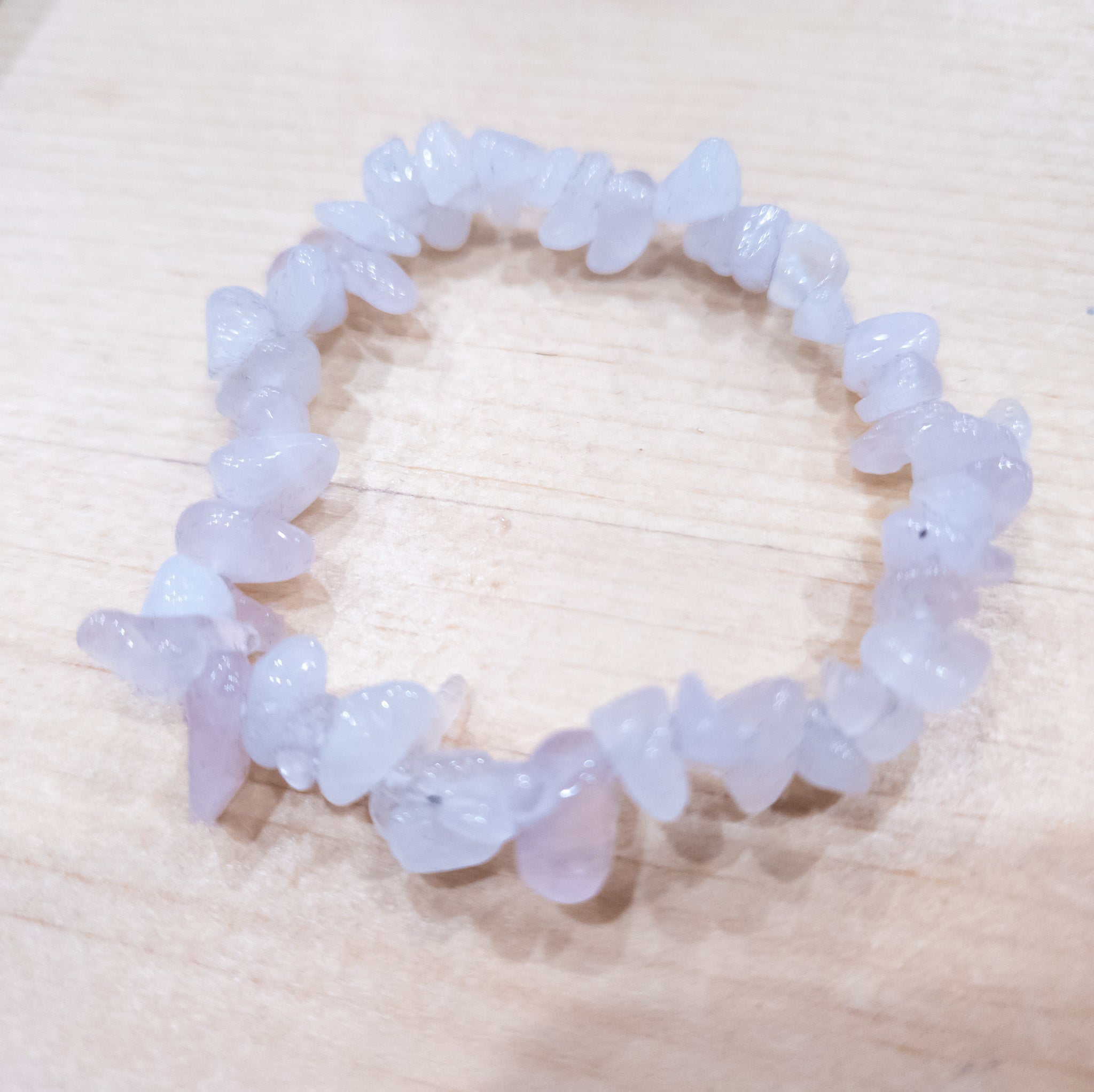 Soft Pink Rose Quartz Beaded Stretchy Bracelet