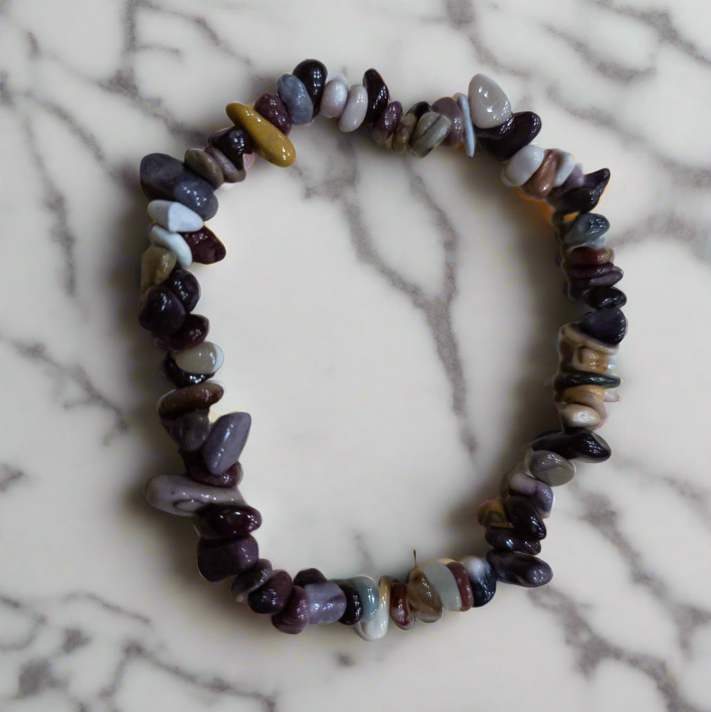 Assorted Jasper Stones Beaded Stretchy Bracelet