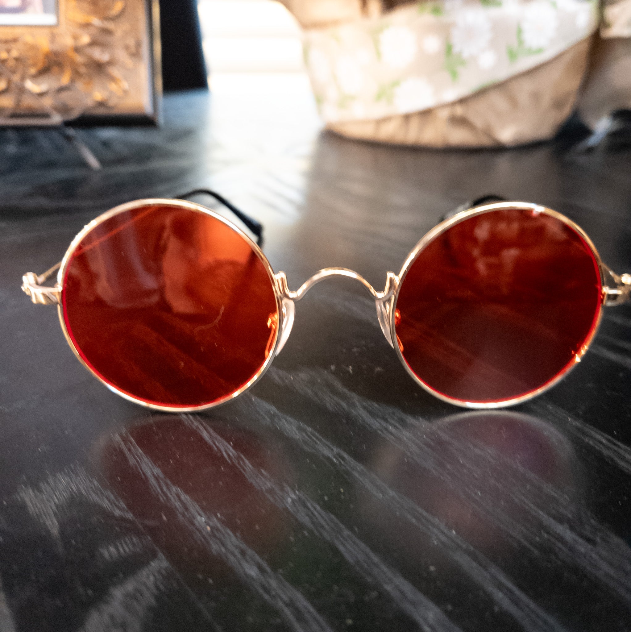 Classic Retro Hip Hop Circular Polarized Sunglasses