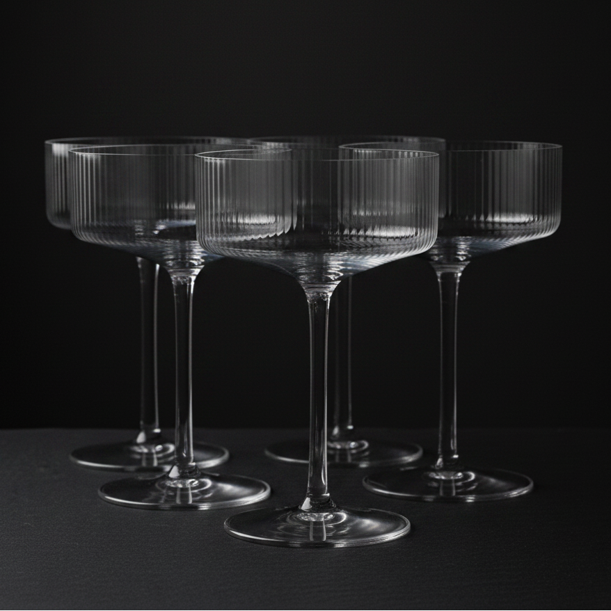 Fluted Cocktail Coup Elegant 13.5oz