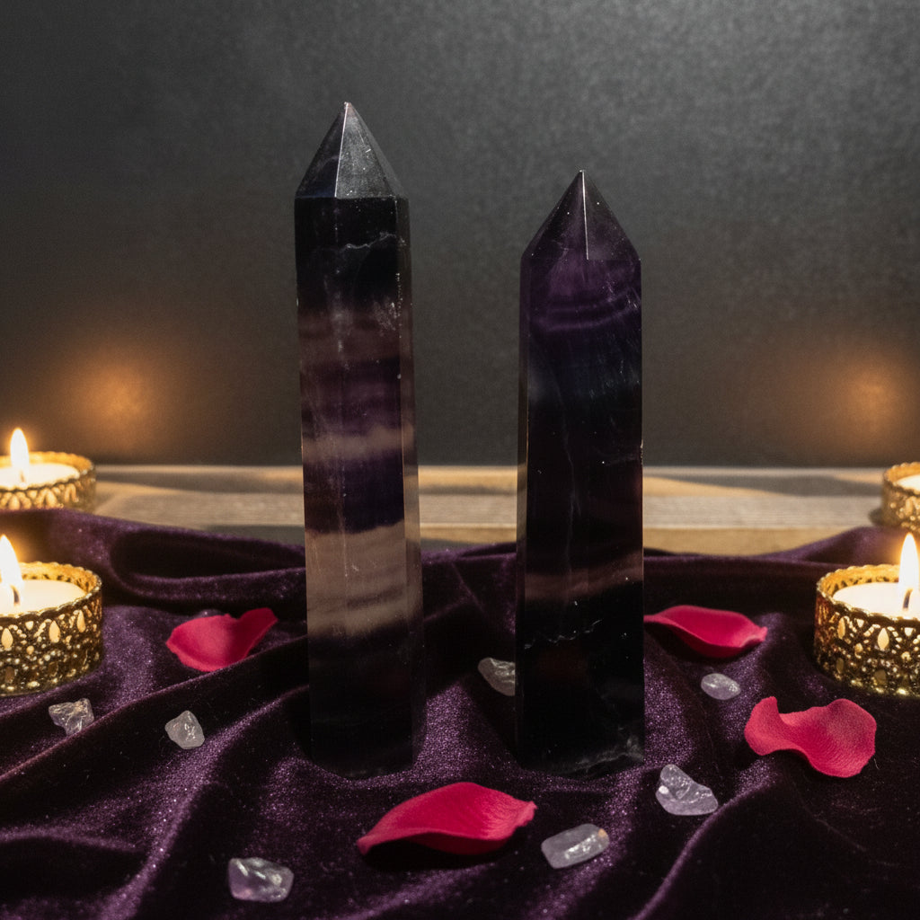 Rainbow Fluorite Tower 4 inch