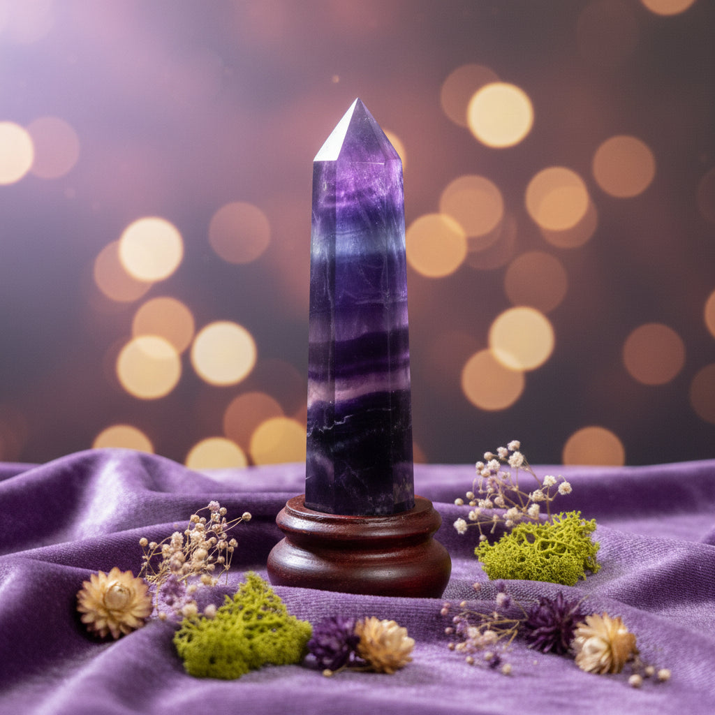 Rainbow Fluorite Tower 4 inch