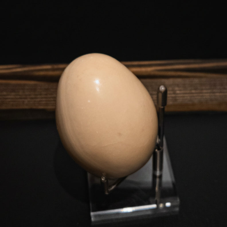 Vintage Cream And White Alabaster Egg
