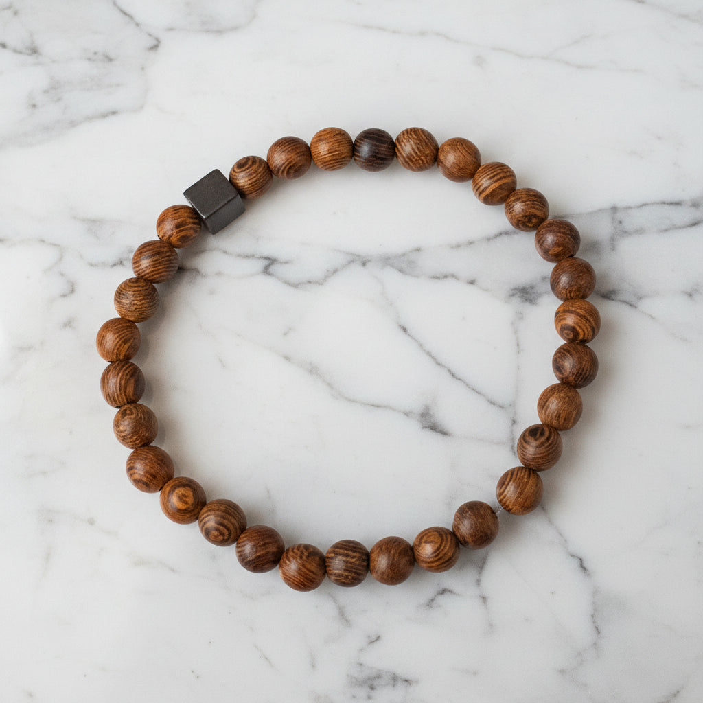 Wooden Beaded Stretch Bracelet