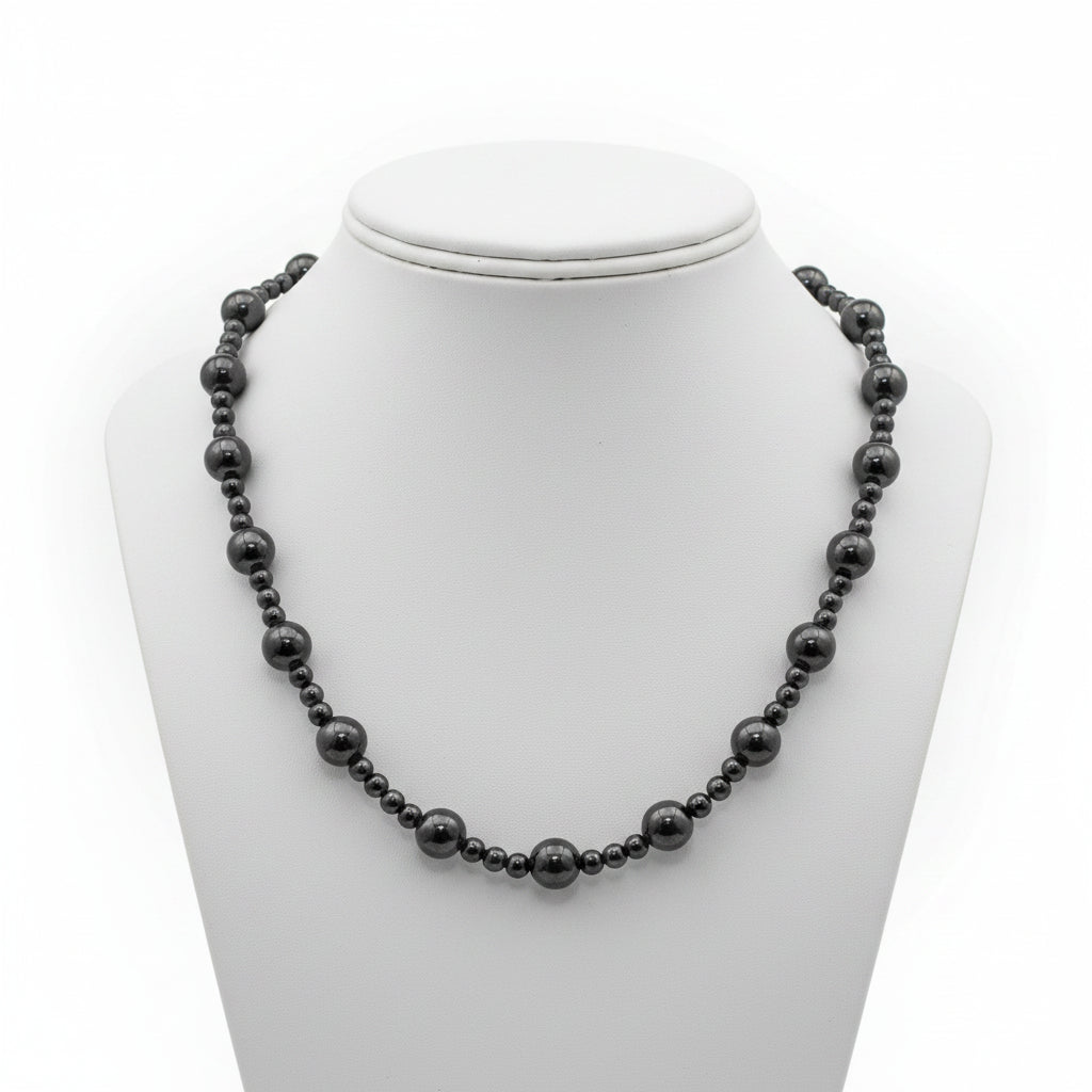 Magnetic Hematite Beaded Necklace