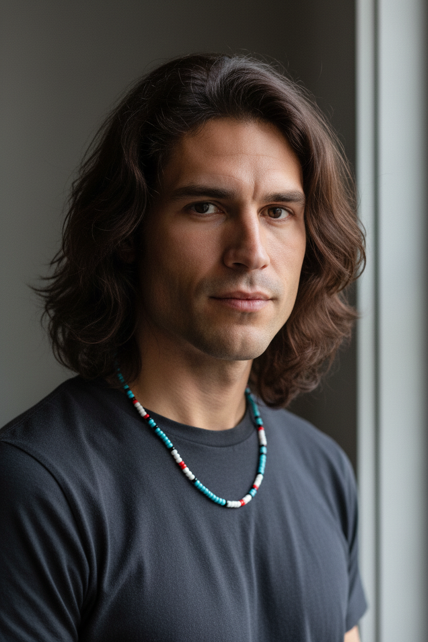 Jim Morrison Inspired Beaded Necklace