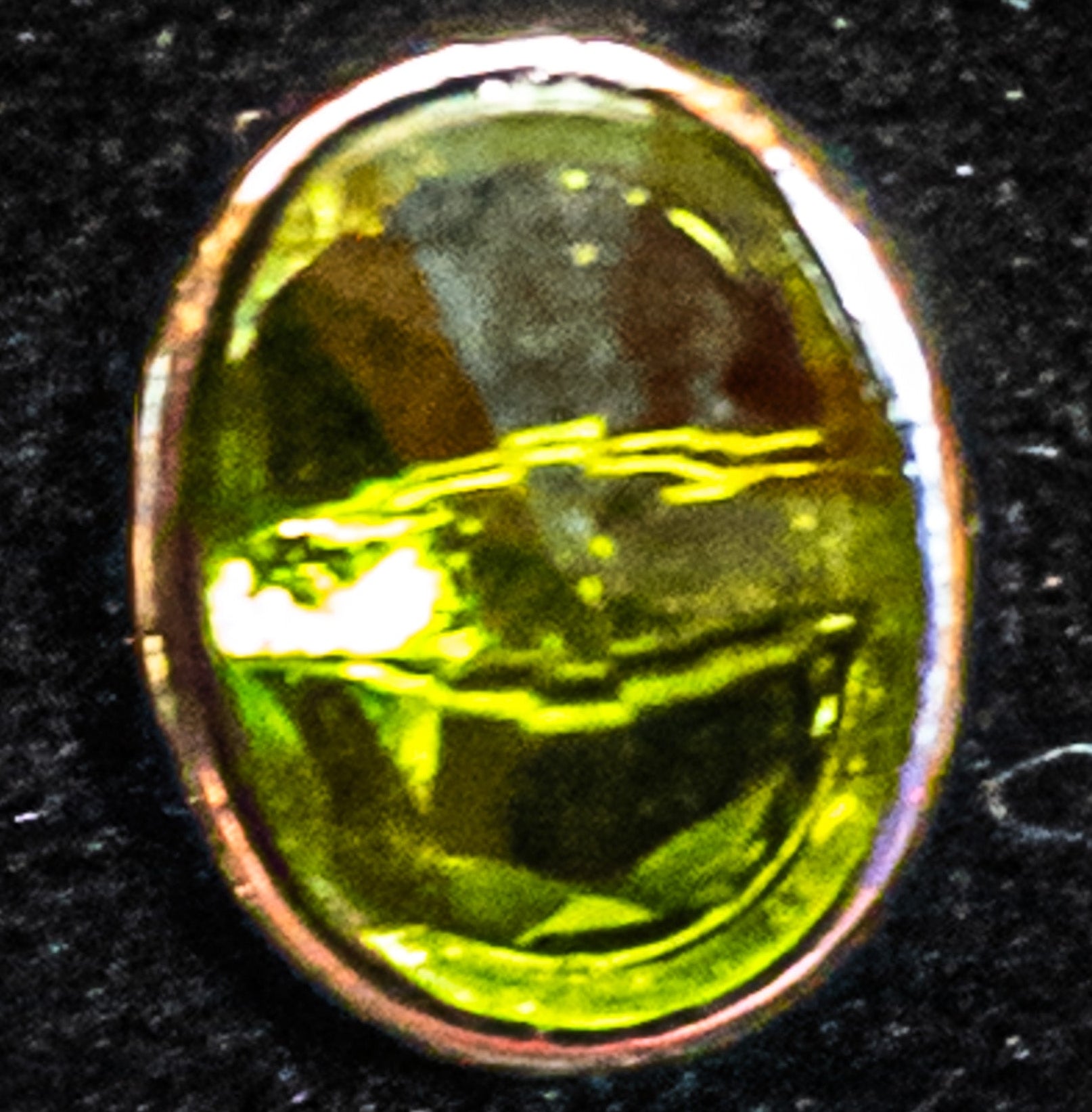 Faux Peridot Crystal Stud Earrings