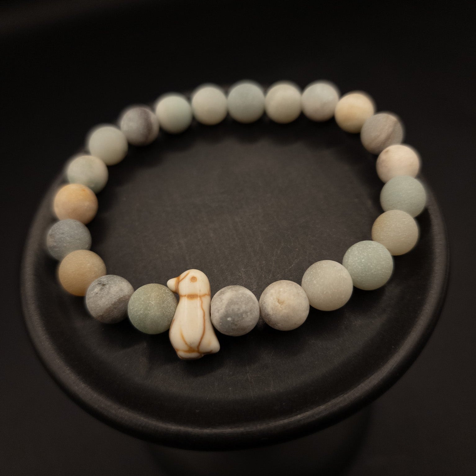 Fahlo Passage Sky Stone Bracelet With Penguin Carved Stone