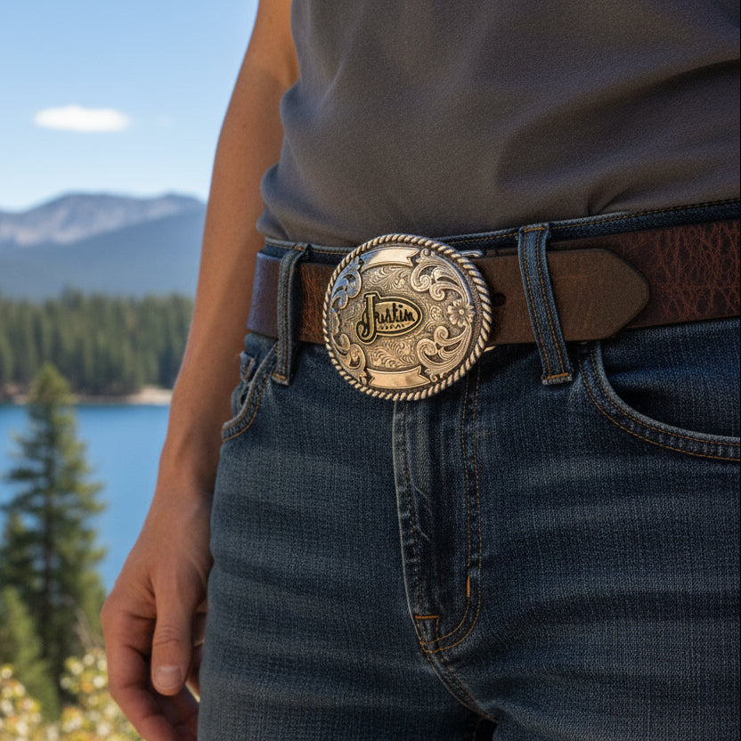Vintage Justin Brand Belt Buckle