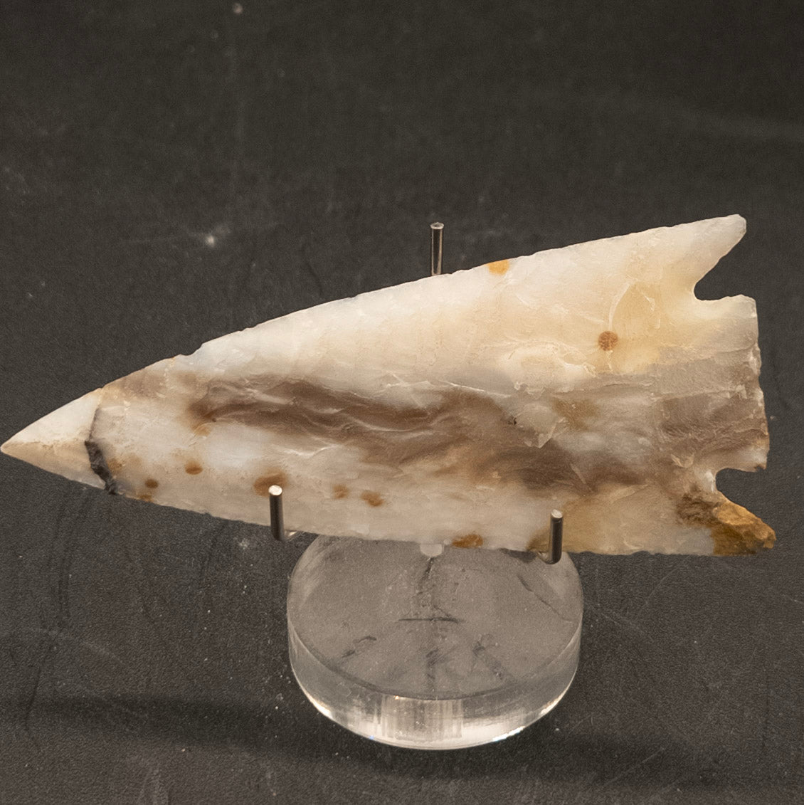 Unique Hand-knapped Agate Stone Arrowhead