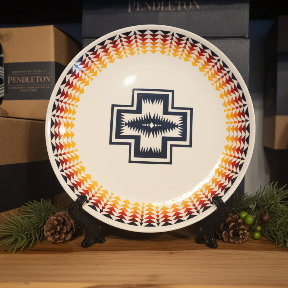 Pendleton Tribal Aztec Print 4 Piece Salad Plate Collection