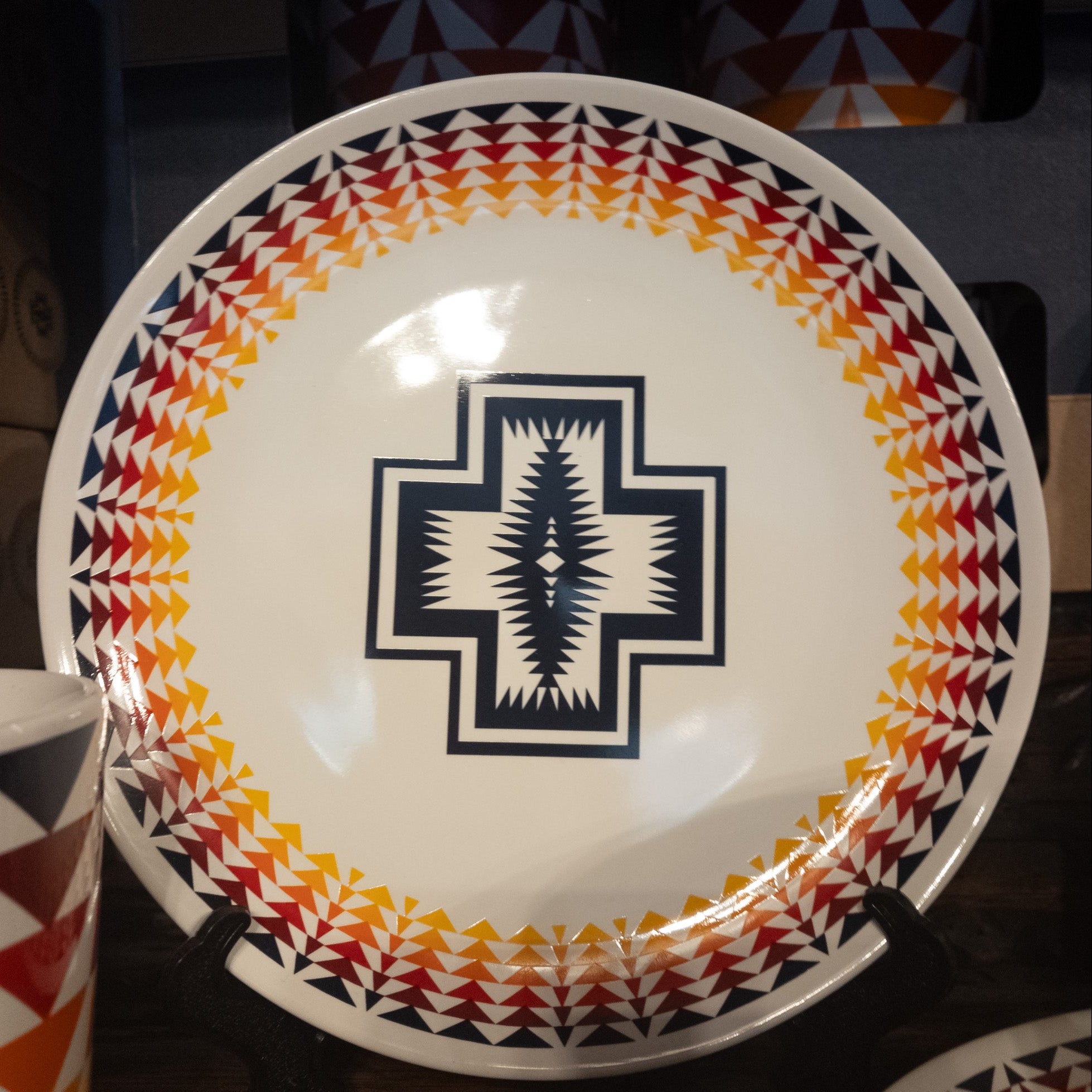 Pendleton Tribal Aztec Print 4 Piece Salad Plate Collection