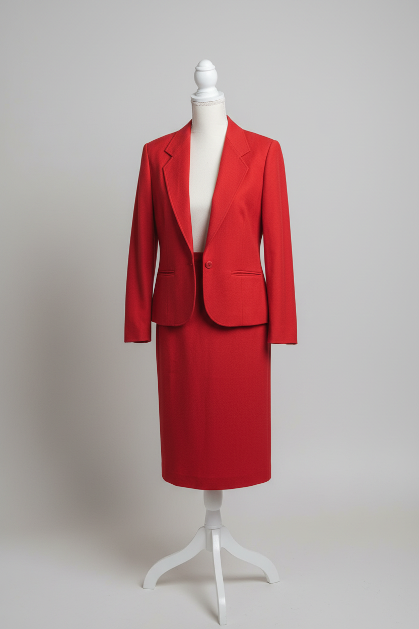Vintage Pendleton Red Women's Wool Skirt Suit -Size 8