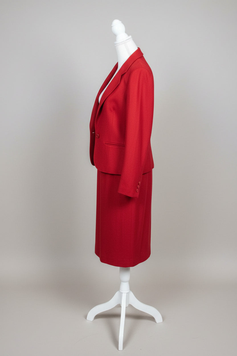 Vintage Pendleton Red Women's Wool Skirt Suit -Size 8