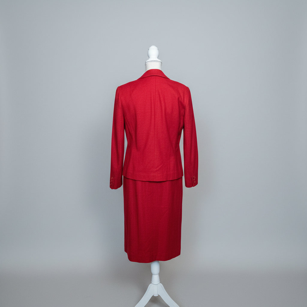 Vintage Pendleton Red Women's Wool Skirt Suit -Size 8