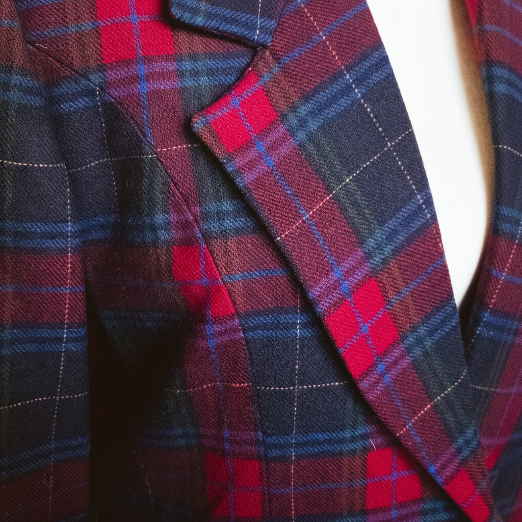 Vintage Pendleton Wool Plaid Skirt Suit Women's Size 12 with Lined Blazer and Skirt
