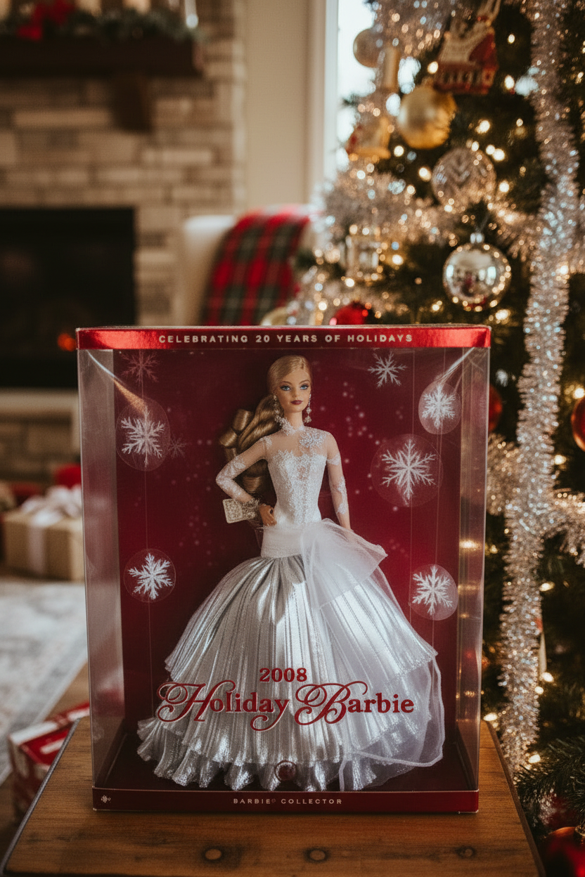 2008 Holiday Barbie Blonde Version