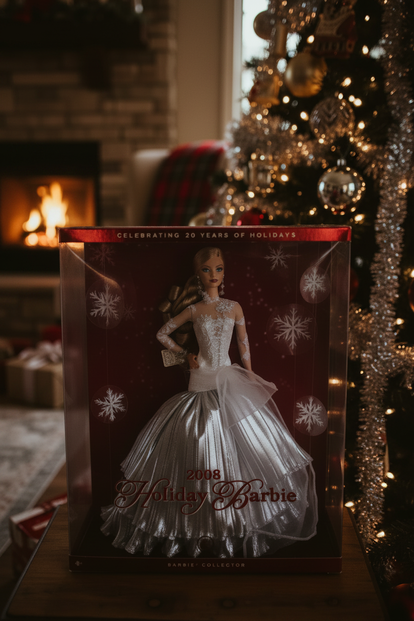 2008 Holiday Barbie Blonde Version