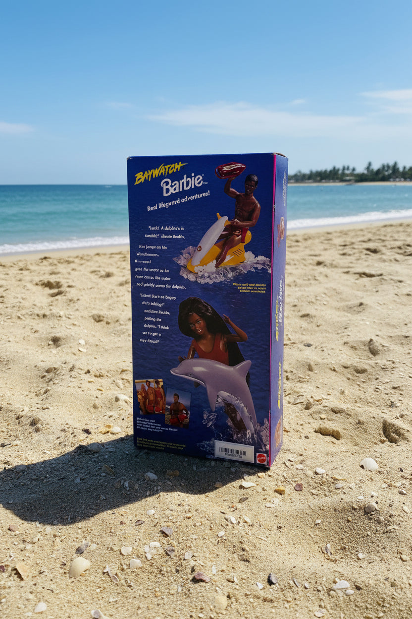 1999 Baywatch Lifeguard Barbie with Dolphin and Accessories