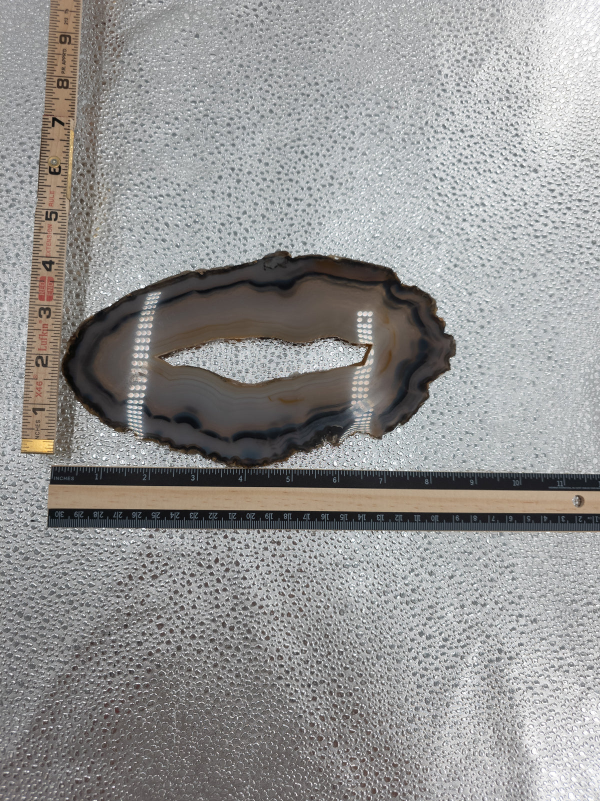 Polished Agate Geode Slice from Brazil