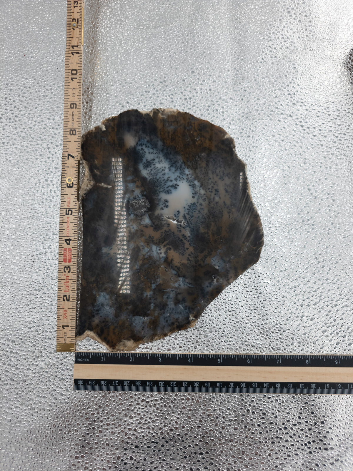 Polished Moss Agate Slab - 9 in, India
