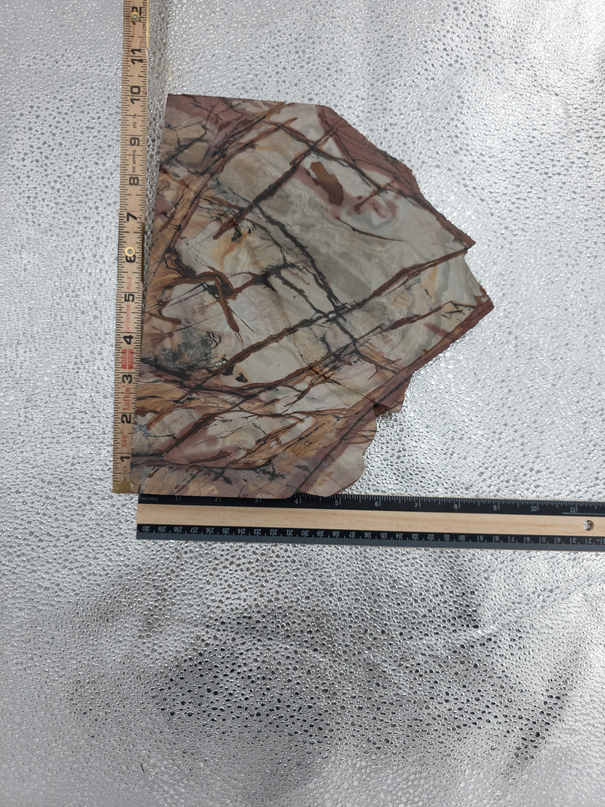 Polished Picasso Jasper Slab - 10.5 in, Utah (Cracked)
