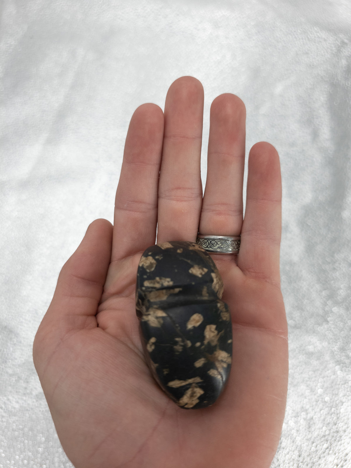 Carved And Tumbled Black Porphyry