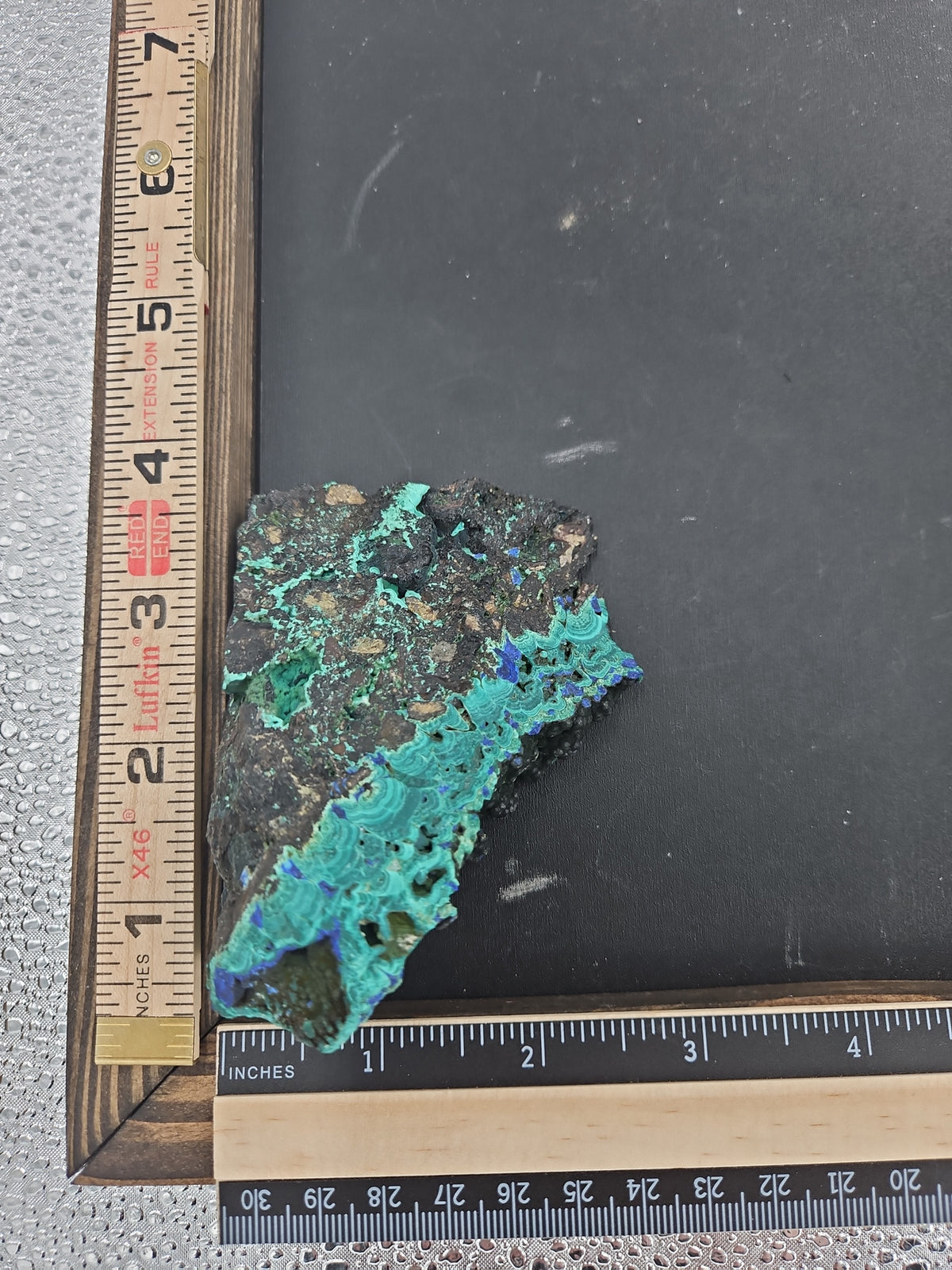 Malachite Azurite Crystal - 4 x 2 in, DR Congo