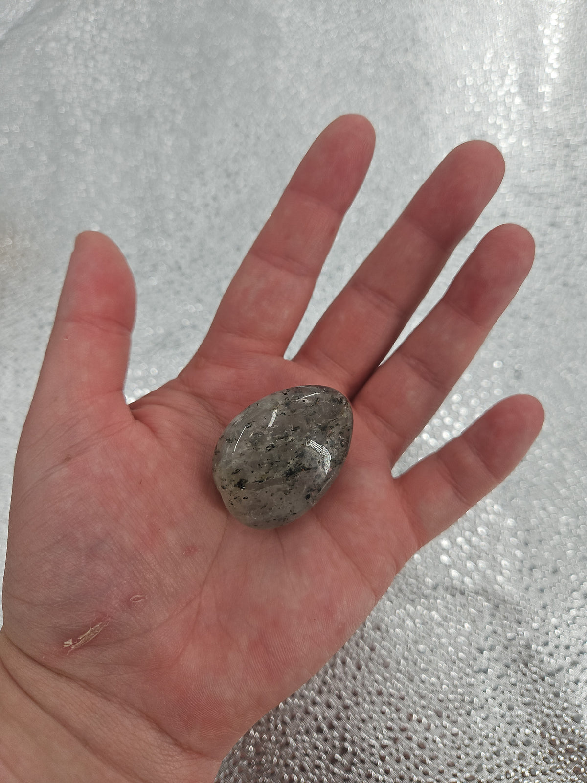 Tumbled Tourmalinated Quartz