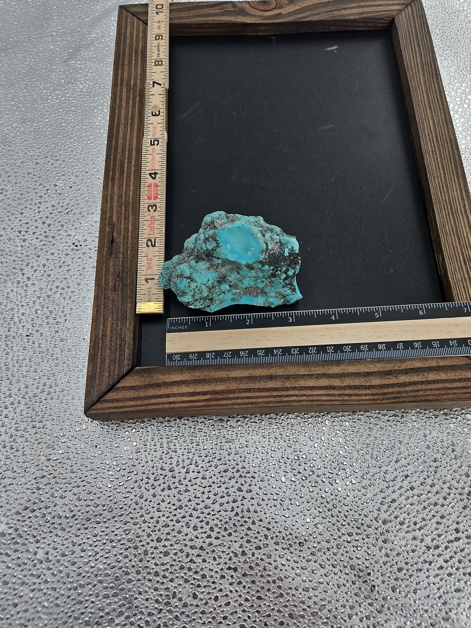 Raw Turquoise with Pyrite in Dark Matrix