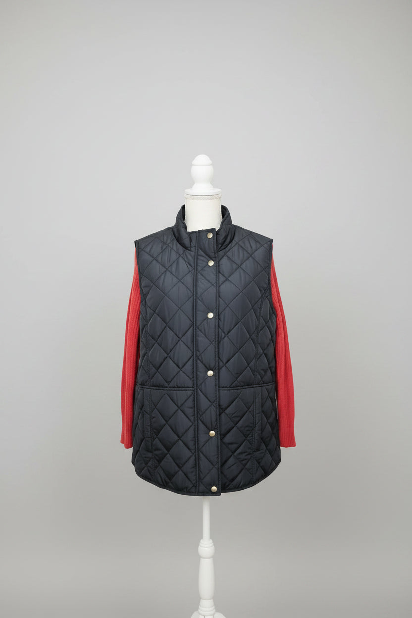 Kim Rogers Women's Black Quilted Vest