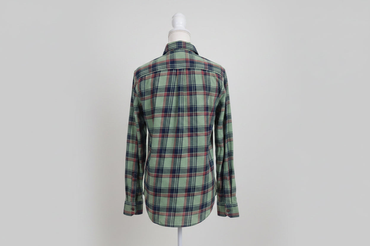 Deus Ex Machina Green plaid Button-Up Flannel – Long Sleeve