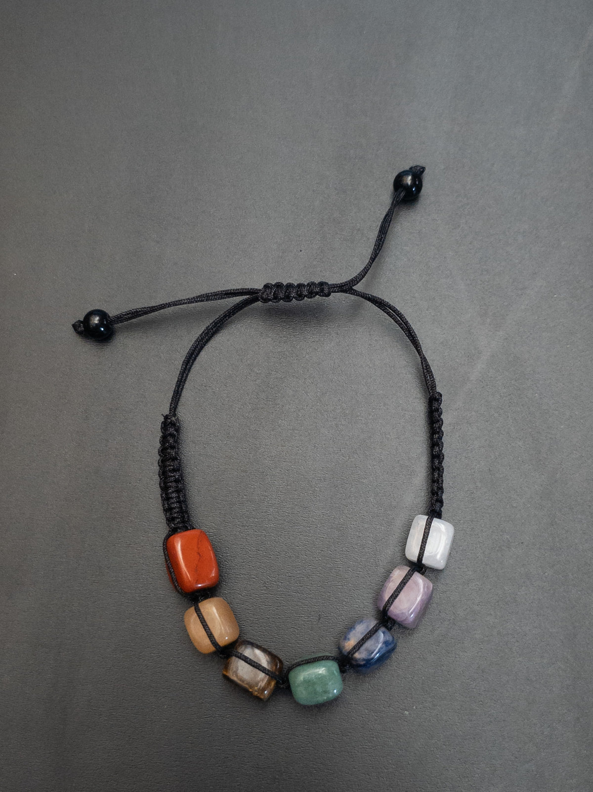 Natural Stone Chakra Beaded Adjustable Bracelet
