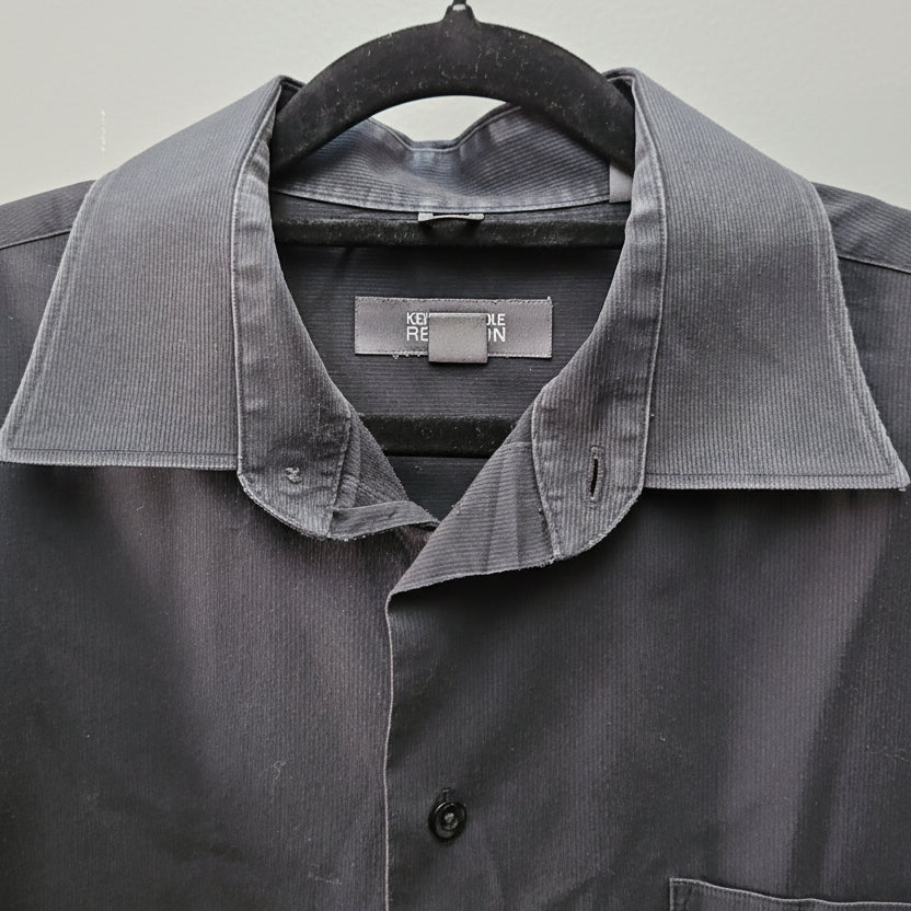 Kenneth Cole Reaction Men’s Black Long-Sleeve Dress Shirt