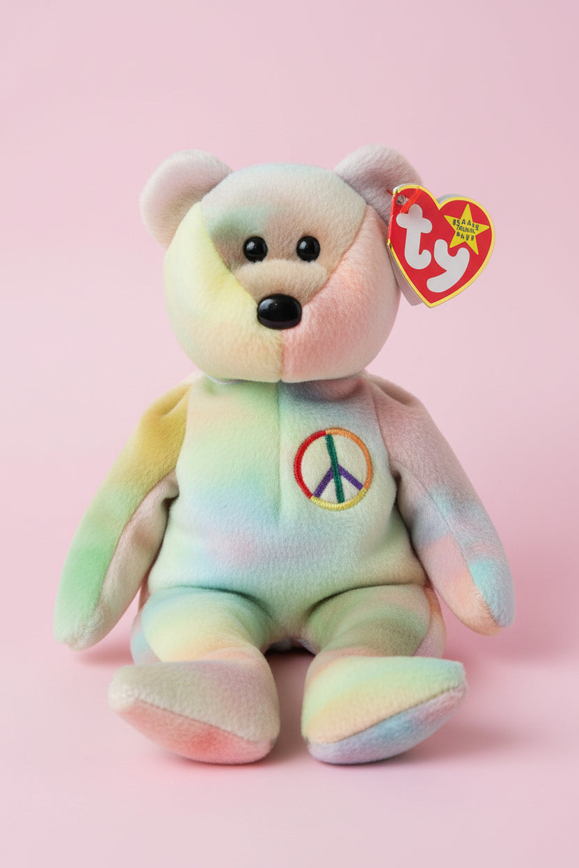 Ty Beanie Babies Vintage Peace Bear 1996 Original
