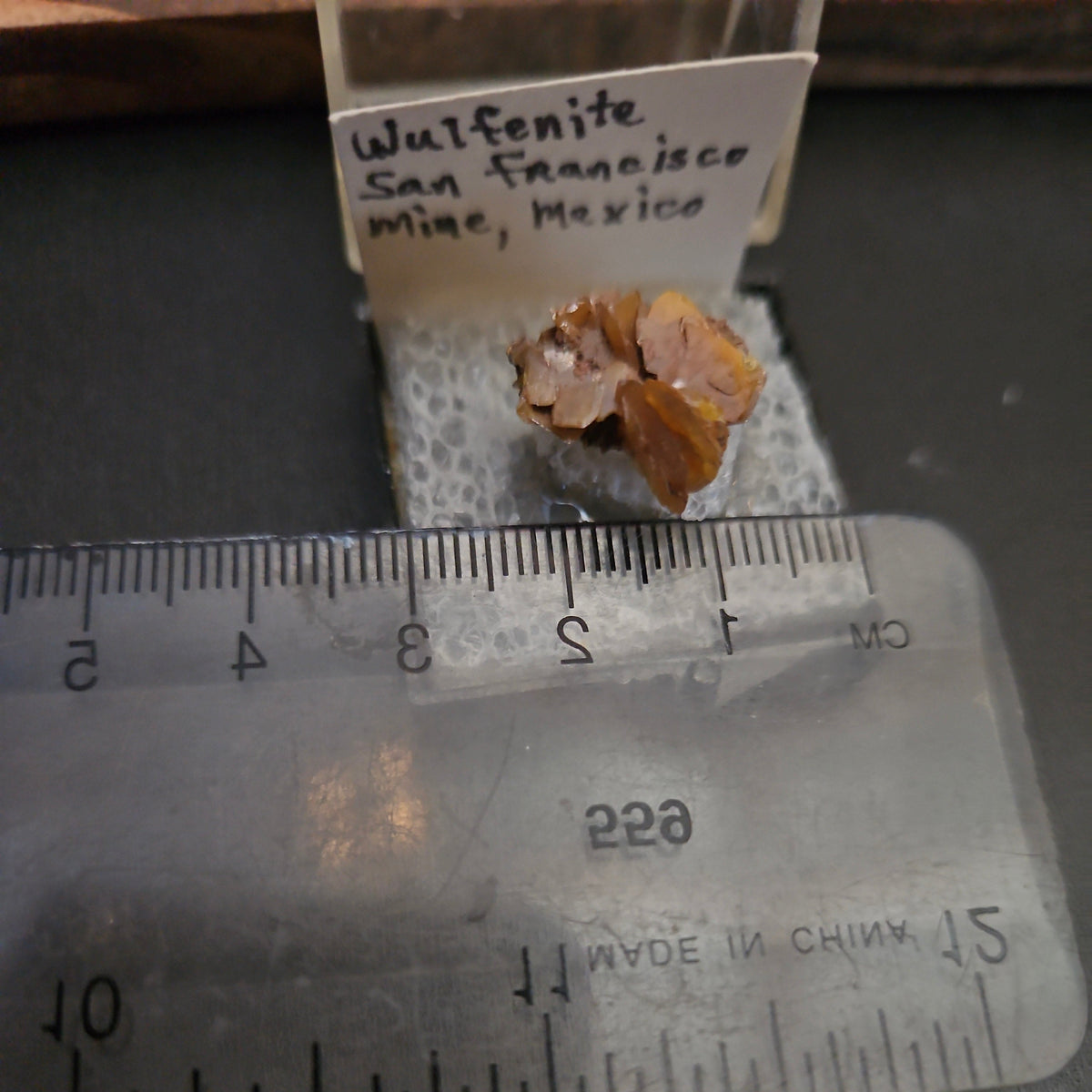 Wulfenite Crystal Display Specimen